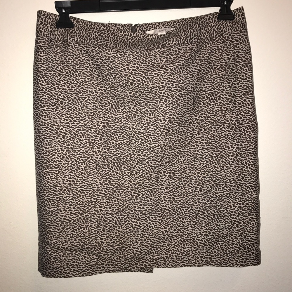 LOFT Animal Print Pencil Skirt